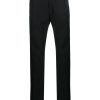 Men Regular-Fit & Straight Leg Pants Maison-Kitsune Lardini off-centre straight-leg Trousers Black