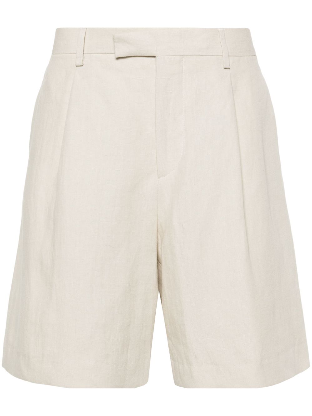 Lardini mid-rise Linen Bermuda Shorts Neutrals Maison-Kitsune Men Bermuda Shorts