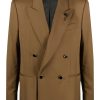 Lardini double-breasted Wool Blazer Brown Maison-Kitsune Men Blazers