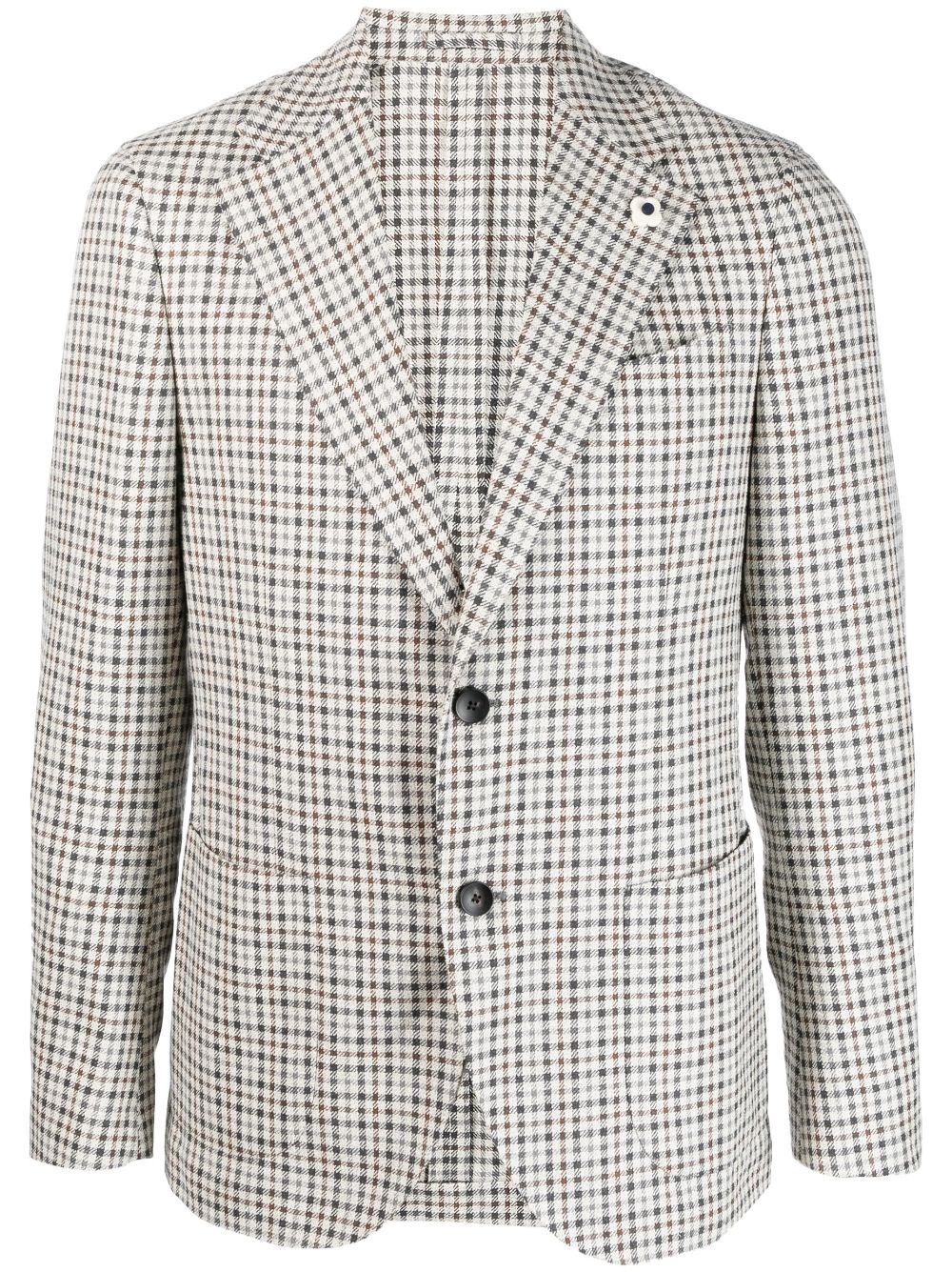 Men Blazers Maison-Kitsune Lardini Single Breasted wool-blend Blazer Neutrals