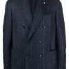 Lardini double-breasted Checked Blazer Blue Men Blazers Maison-Kitsune