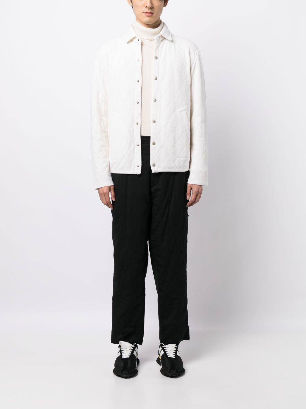 Lardini wool-blend Tapered Tailored Trousers Black Maison-Kitsune Men Tailored Pants