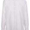 Maison-Kitsune Lardini halo-stripe classic-collar Shirt Pink Men Shirts