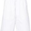 Lardini Poplin Cotton Shorts White Maison-Kitsune Men Bermuda Shorts