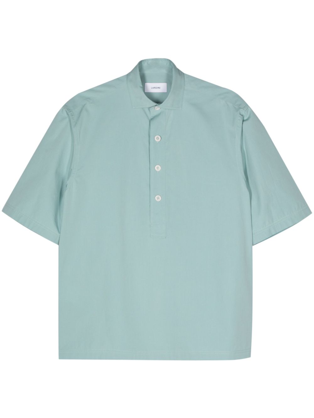 Lardini short-sleeve Cotton Shirt Blue Maison-Kitsune Men Shirts