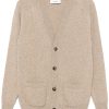 Men Cardigans Maison-Kitsune Lardini mélange-effect Cardigan Neutrals