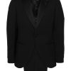 Maison-Kitsune Lardini brooch-detail single-breasted Suit Black Men Single Breasted Suits