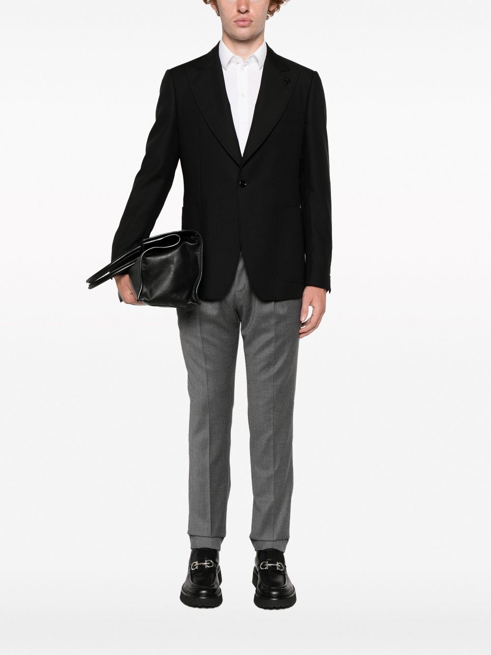 Maison-Kitsune Lardini single-breasted Tailored Blazer Black Men Blazers