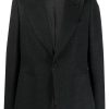Maison-Kitsune Blazers Men Lardini single-breasted peak-lapels Blazer Black