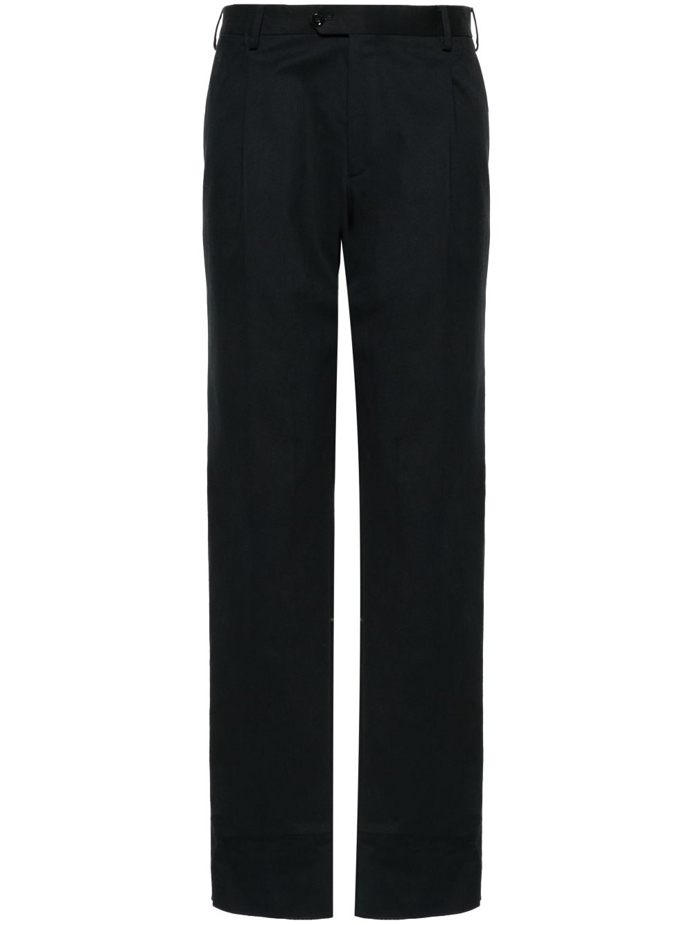 Maison-Kitsune Regular-Fit & Straight Leg Pants Men Lardini Cotton Trousers Blue