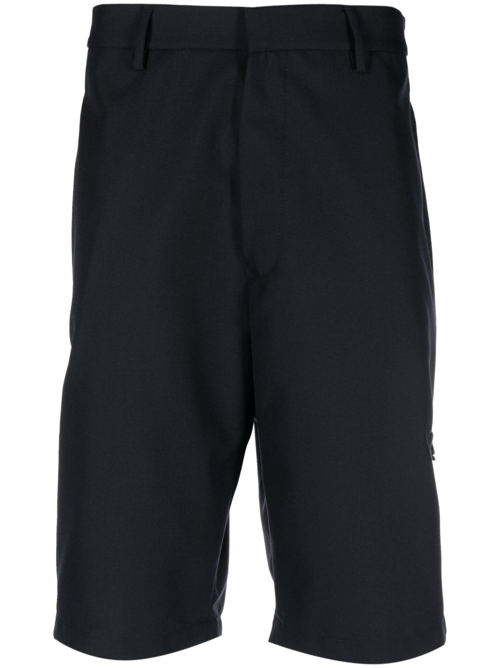 Maison-Kitsune Lardini logo-patch Bermuda Shorts Blue Men Bermuda Shorts