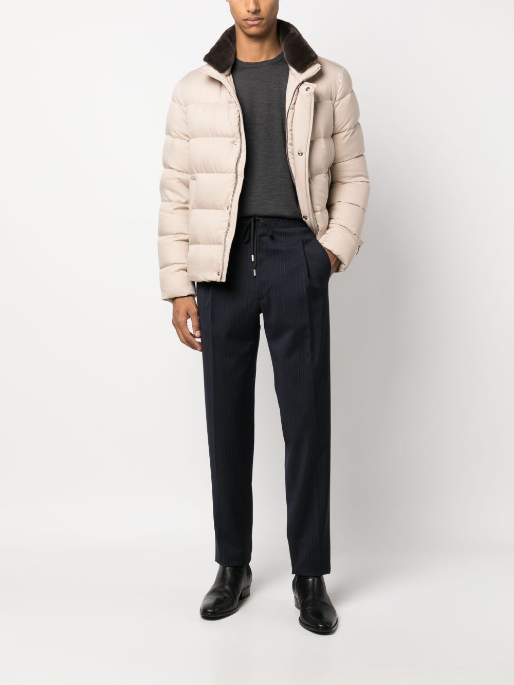 Men Regular-Fit & Straight Leg Pants Maison-Kitsune Lardini Drawstring straight-leg Trousers Blue