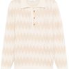 Lardini Zigzag Polo Sweater Neutrals Maison-Kitsune Men Polo Shirts