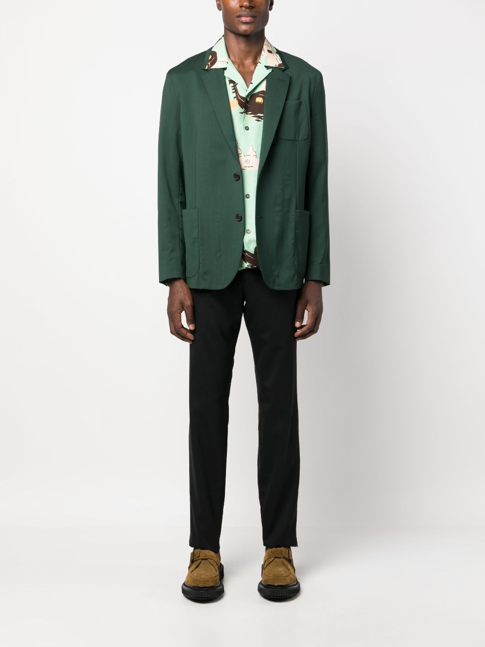 Men Regular-Fit & Straight Leg Pants Maison-Kitsune Lardini straight-leg Tailored Trousers Black