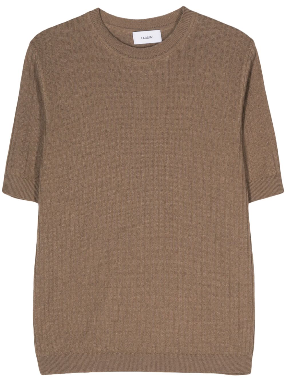 Maison-Kitsune Lardini ribbed-knit T-shirt Brown Men T-Shirts
