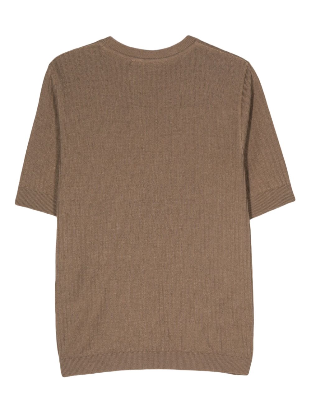 Maison-Kitsune Lardini ribbed-knit T-shirt Brown Men T-Shirts