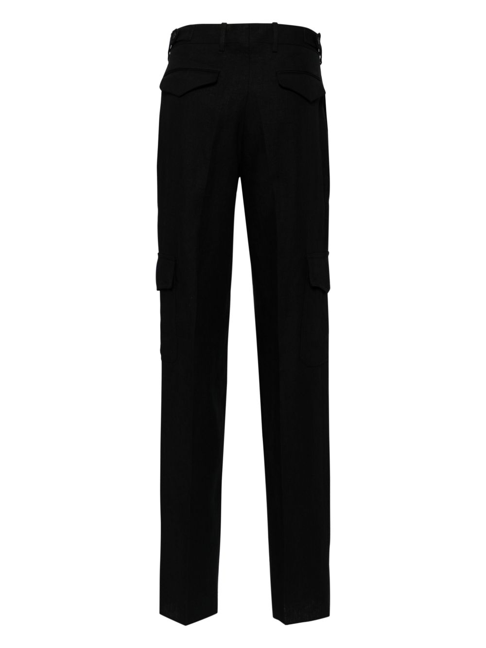 Maison-Kitsune Lardini straight-leg Flax Cargo Pants Black Men Regular-Fit & Straight Leg Pants