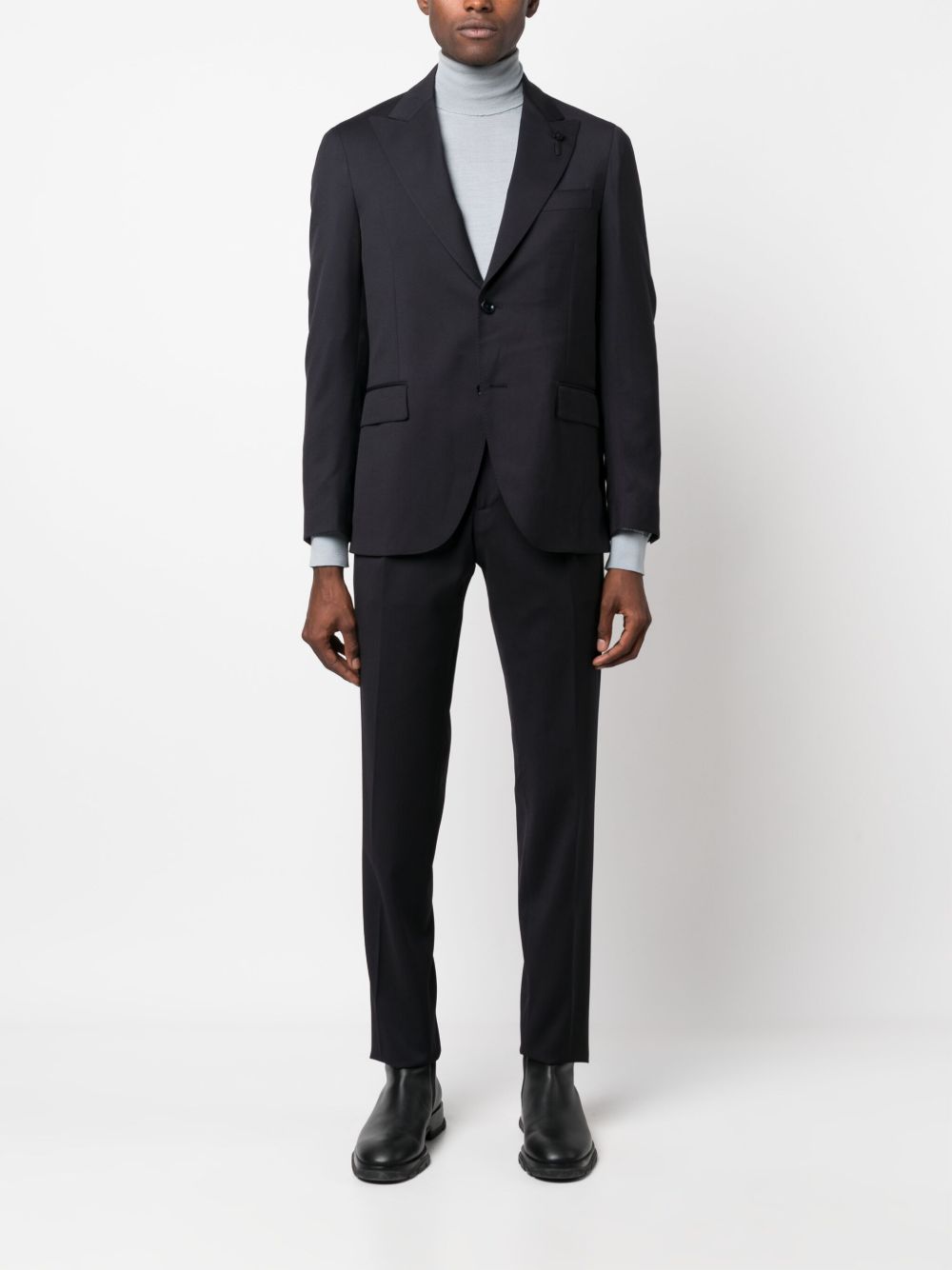 Lardini single-breasted two-piece Wool Suit Blue Maison-Kitsune Men Single Breasted Suits