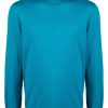 Lardini roll-neck fine-knit Wool Jumper Blue Men Knitted Sweaters Maison-Kitsune