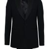 Maison-Kitsune Single Breasted Suits Men Lardini single-breasted three-piece Suit Blue