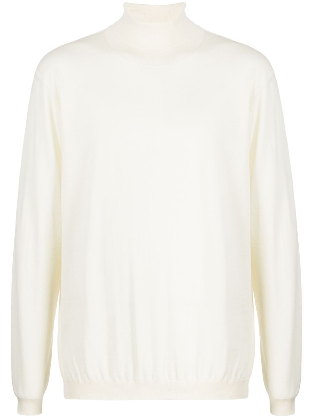 Lardini roll-neck long-sleeve Jumper White Men Knitted Sweaters Maison-Kitsune