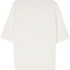 Men Knitted Sweaters Maison-Kitsune Lardini open-knit short-sleeve Jumper Neutrals