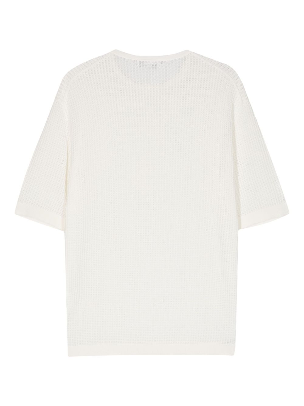 Men Knitted Sweaters Maison-Kitsune Lardini open-knit short-sleeve Jumper Neutrals