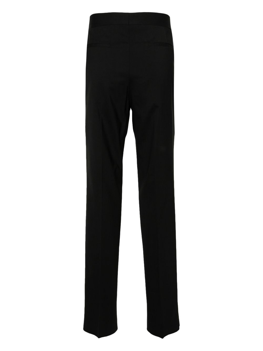 Maison-Kitsune Lardini Twill tapered-leg Tailored Trousers Black Men Tailored Pants