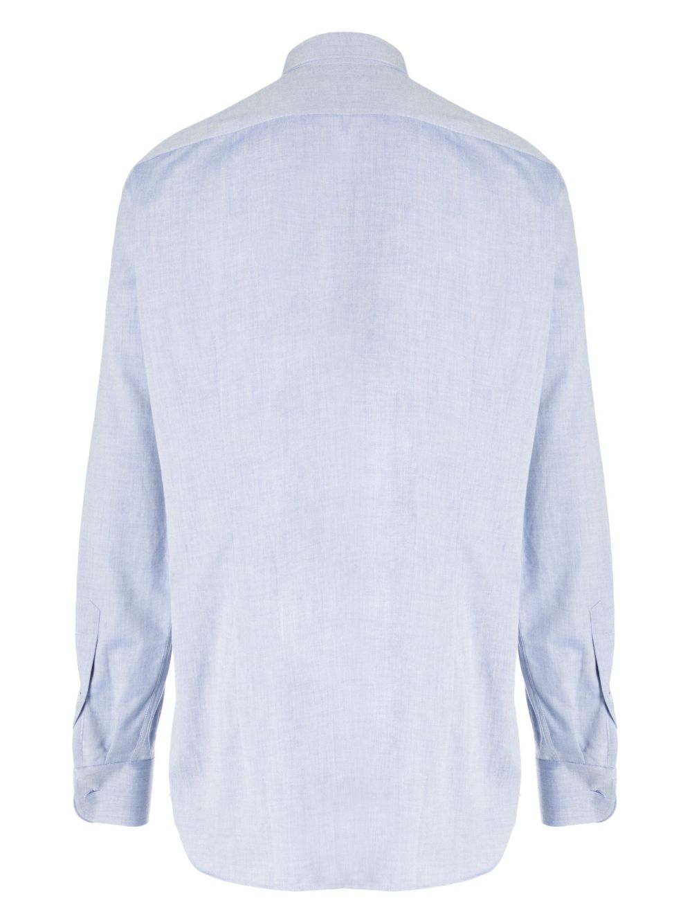 Maison-Kitsune Shirts Men Lardini spread-collar Twill Shirt Blue