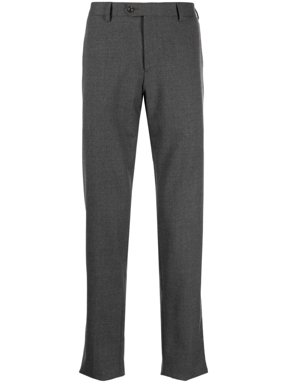 Maison-Kitsune Tailored Pants Men Lardini pressed-crease Mélange Tailored Trousers Grey
