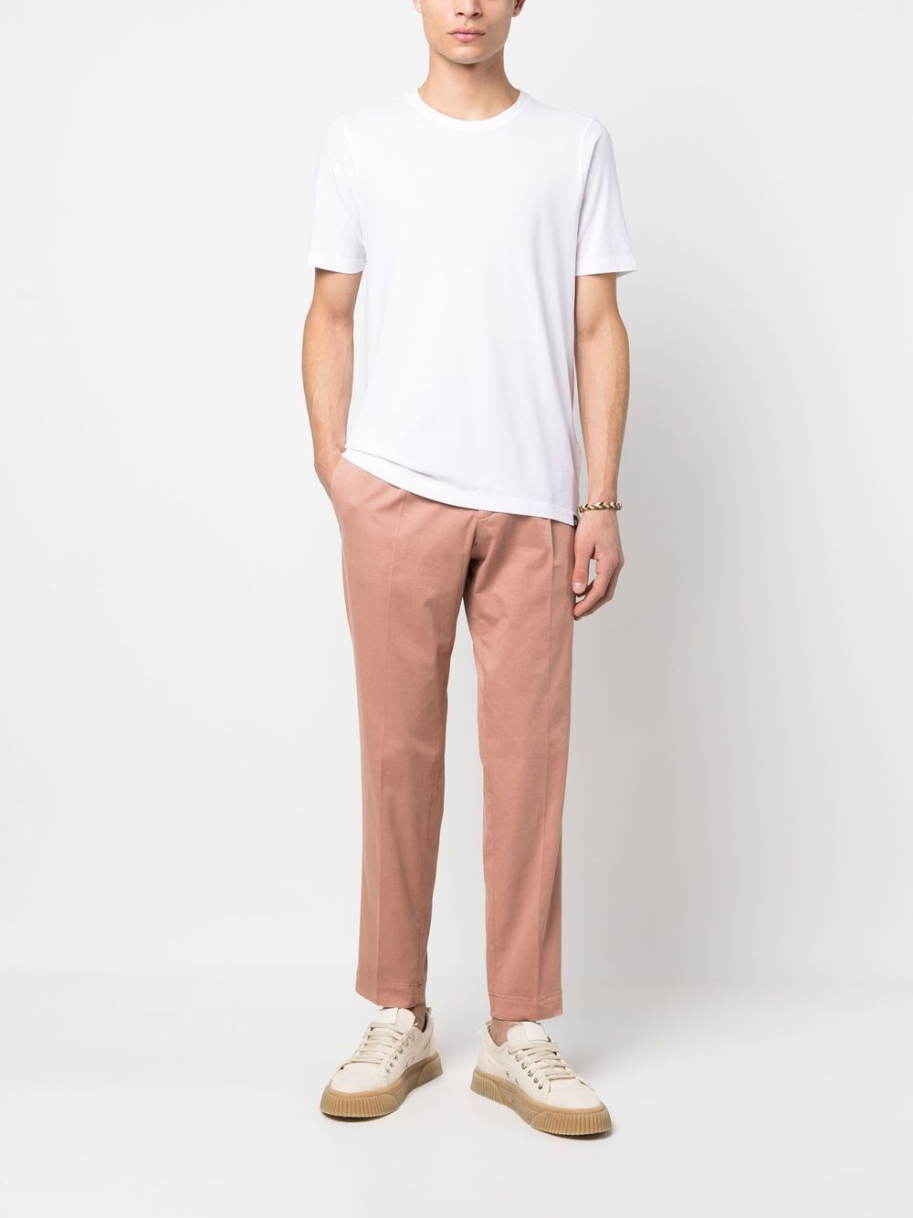 Men T-Shirts Maison-Kitsune Lardini Round Neck short-sleeve T-shirt White