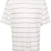 Men T-Shirts Maison-Kitsune Lardini Striped fine-knit T-shirt White