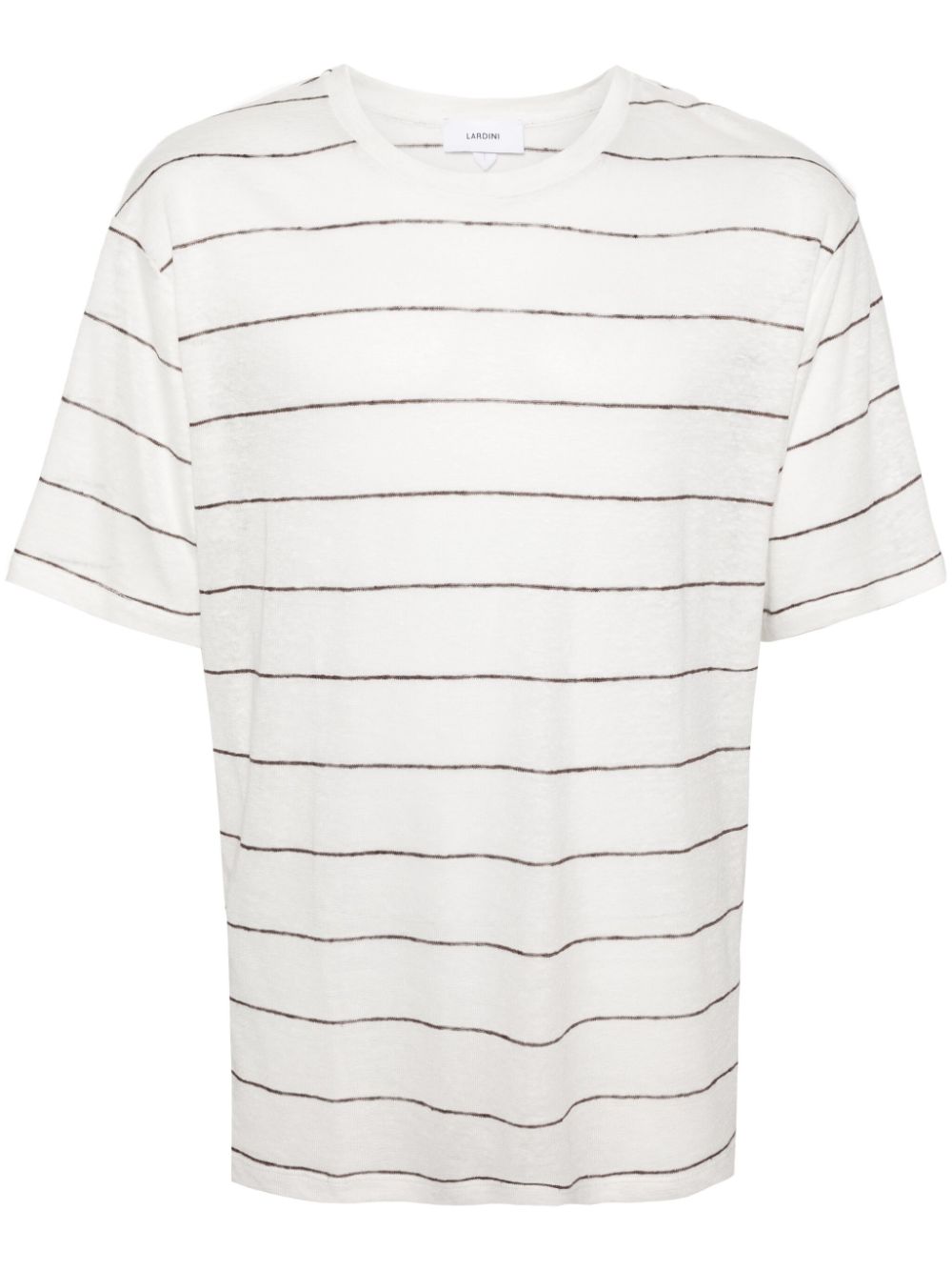 Men T-Shirts Maison-Kitsune Lardini Striped fine-knit T-shirt White