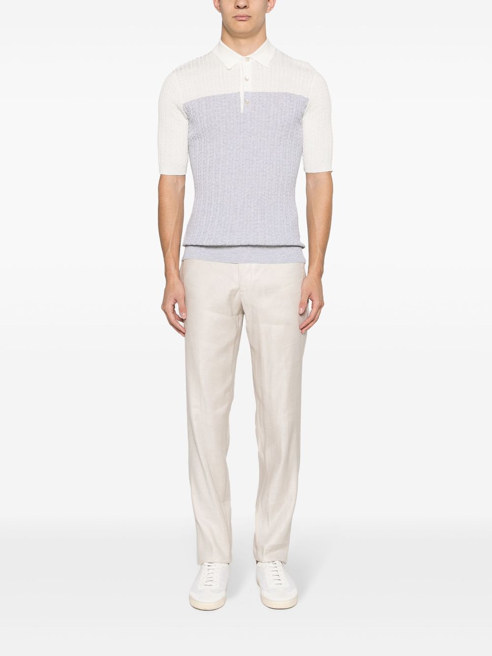 Lardini mid-rise tapered-leg Trousers Neutrals Men Tapered Pants Maison-Kitsune