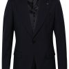 Men Blazers Maison-Kitsune Lardini Virgin Wool Blazer Blue