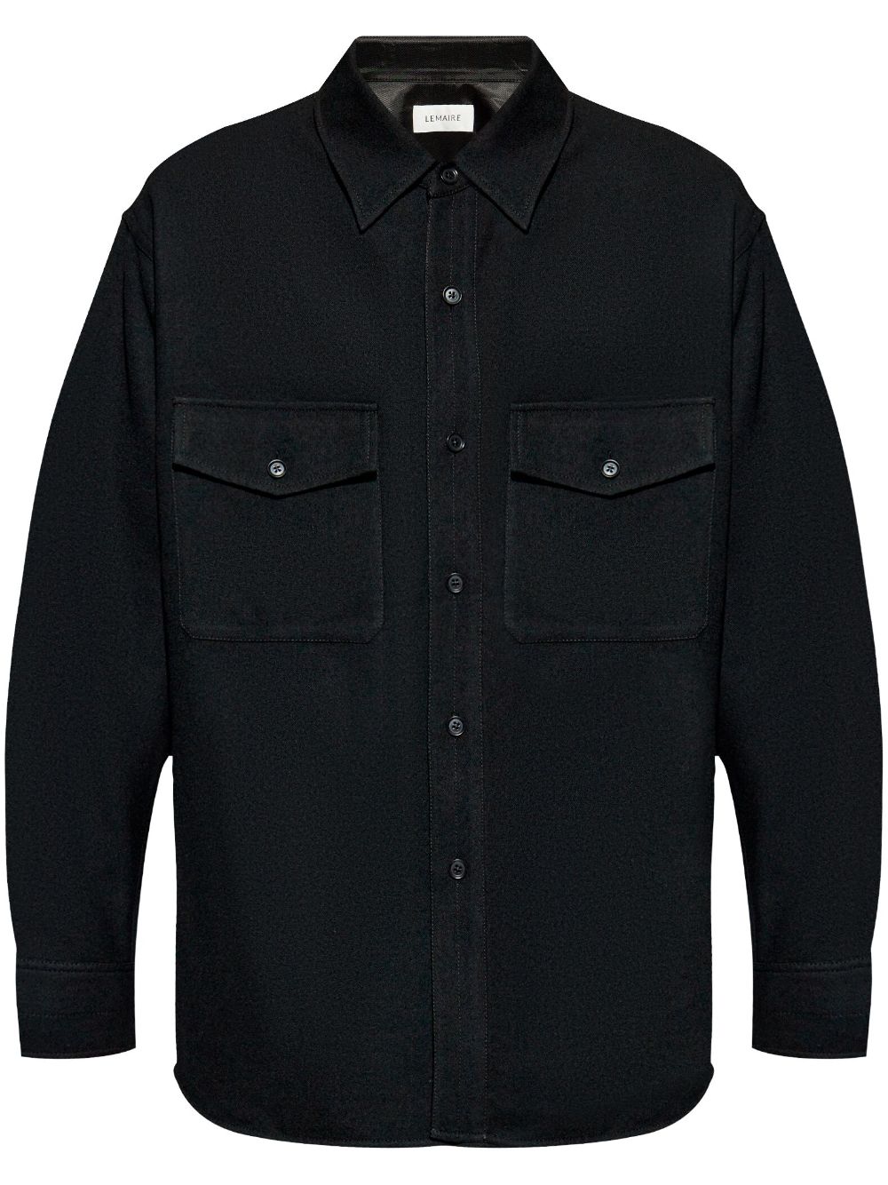 LEMAIRE long-sleeve Buttoned Jacket Black Maison-Kitsune Men Lightweight Jackets