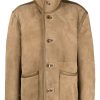 LEMAIRE Reversible Shearling Jacket Brown Men Leather Jackets Maison-Kitsune