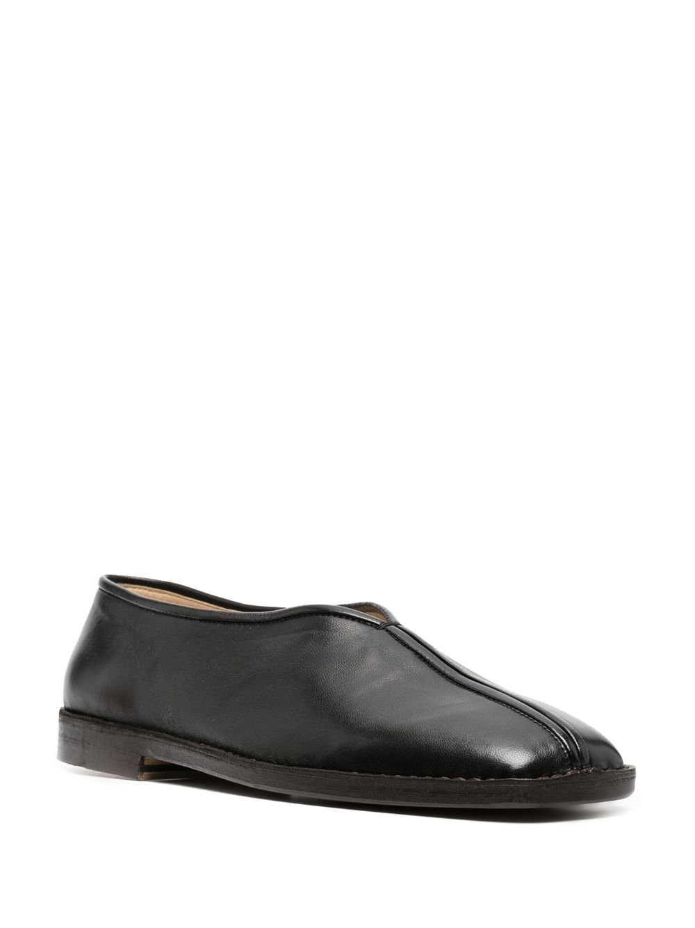 Maison-Kitsune Loafers Men LEMAIRE 20mm square-toe Piped Leather Loafers Black