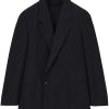 Maison-Kitsune LEMAIRE Maxi Double Breasted Jacket Black Men Blazers