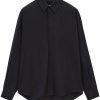 Maison-Kitsune LEMAIRE long-sleeve Poplin Shirt Black Men Shirts