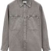 Maison-Kitsune LEMAIRE long-sleeve Denim Shirt Grey Men Shirts