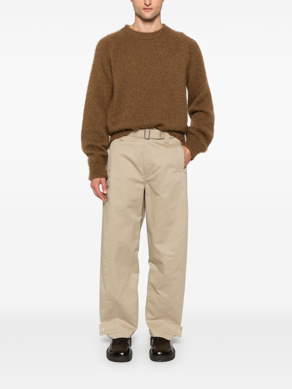 Maison-Kitsune Tapered Pants Men LEMAIRE Twisted Trousers Neutrals