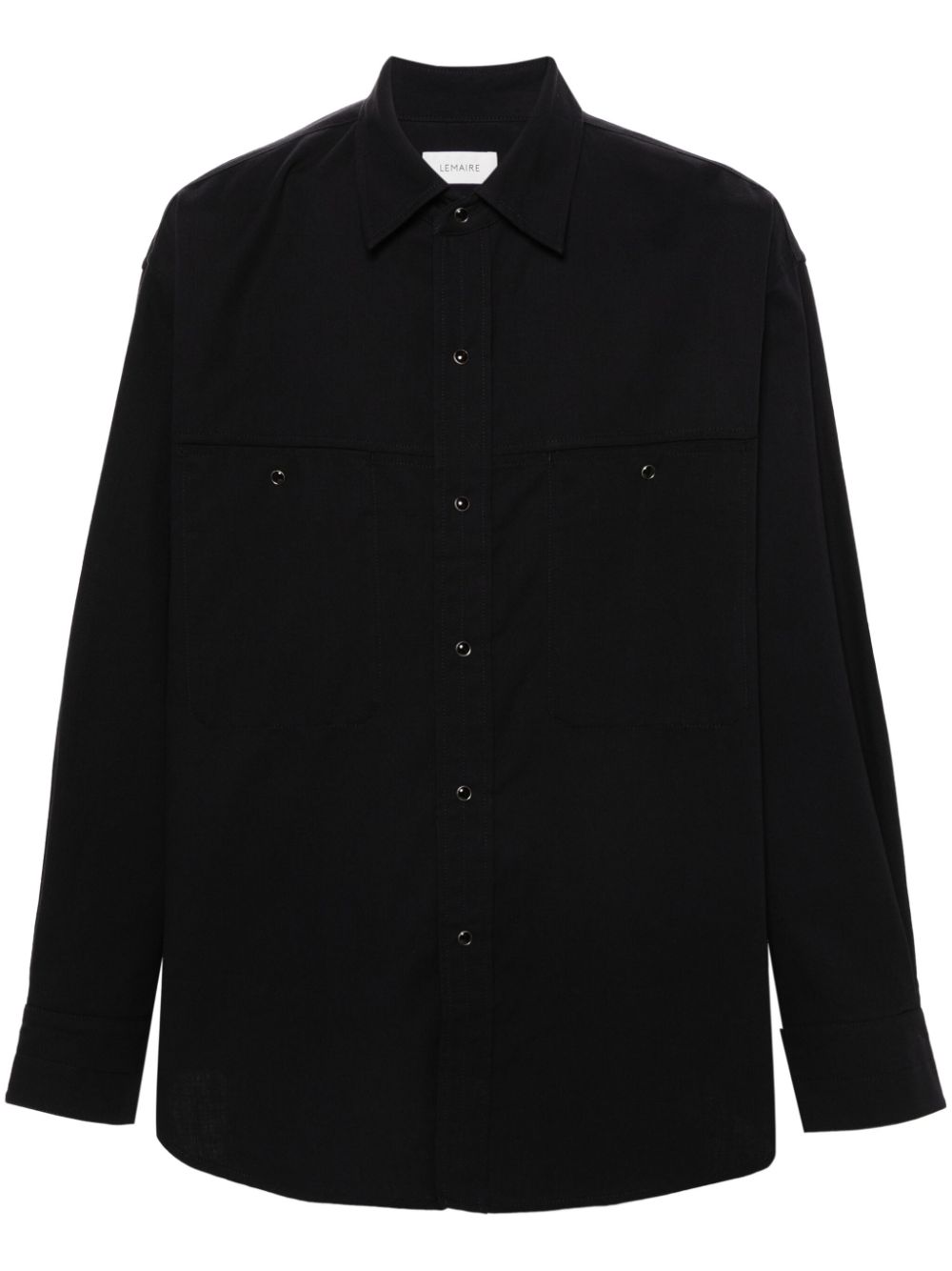 LEMAIRE Twill Cotton Shirt Blue Maison-Kitsune Men Shirts