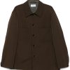 LEMAIRE Wool Shirt Jacket Brown Maison-Kitsune Men Shirt Jackets