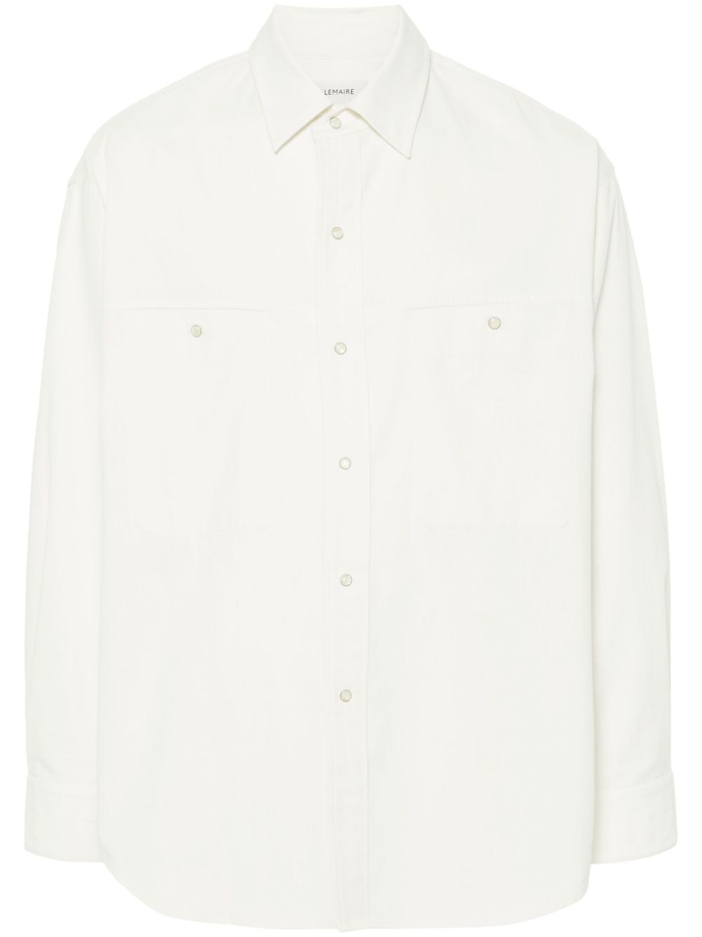 LEMAIRE Twill Cotton Shirt White Men Shirts Maison-Kitsune