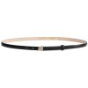 LEMAIRE Skinny Leather Belt Black Men Belts Maison-Kitsune