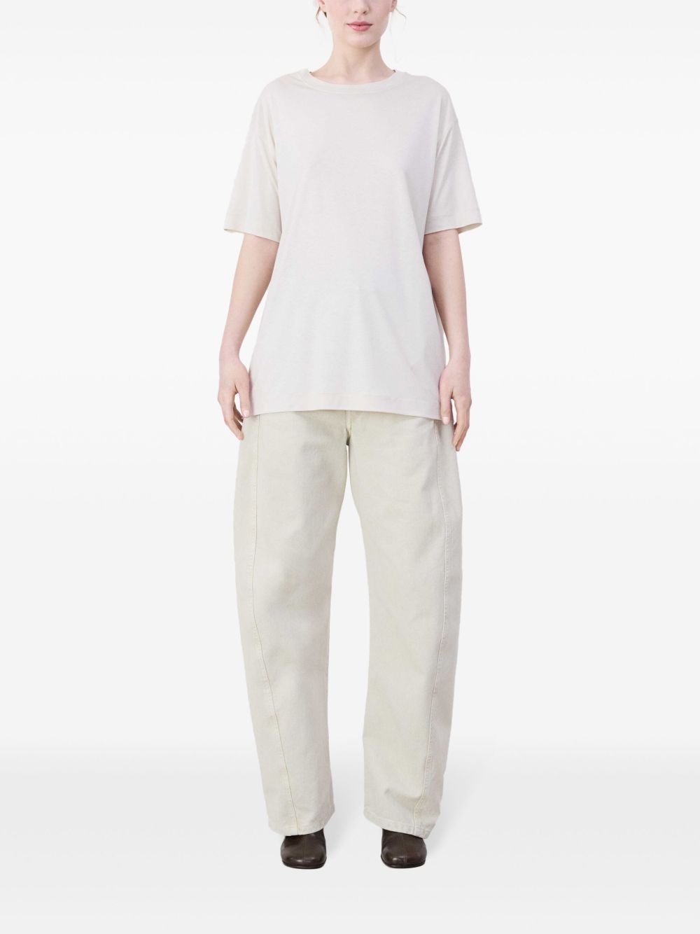 LEMAIRE short-sleeve T-shirt Neutrals Men T-Shirts Maison-Kitsune