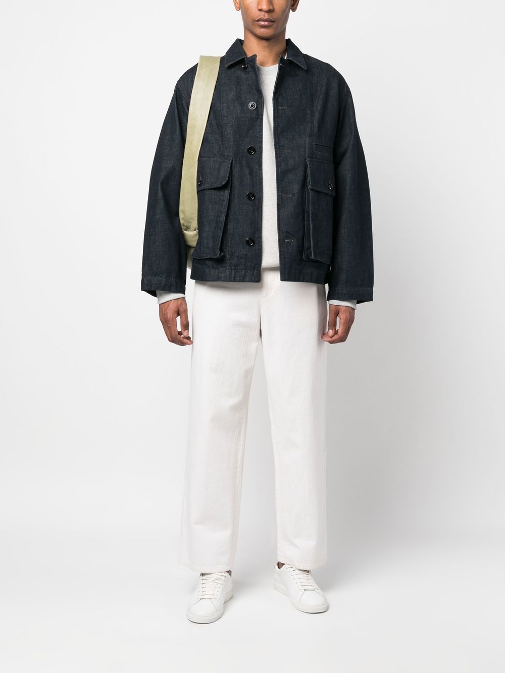 LEMAIRE Denim Shirt Jacket Blue Maison-Kitsune Men Shirt Jackets