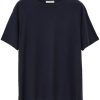 LEMAIRE short-sleeve Cotton T-shirt Black Maison-Kitsune Men T-Shirts