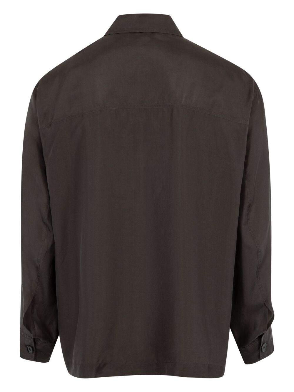 Maison-Kitsune LEMAIRE Silk Shirt Brown Men Shirts